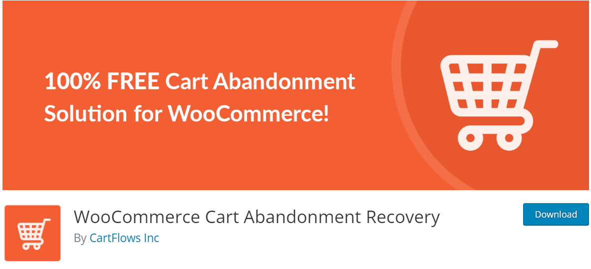 Free WooCommerce plugins - WooCommerce Cart Abandonment Recovery