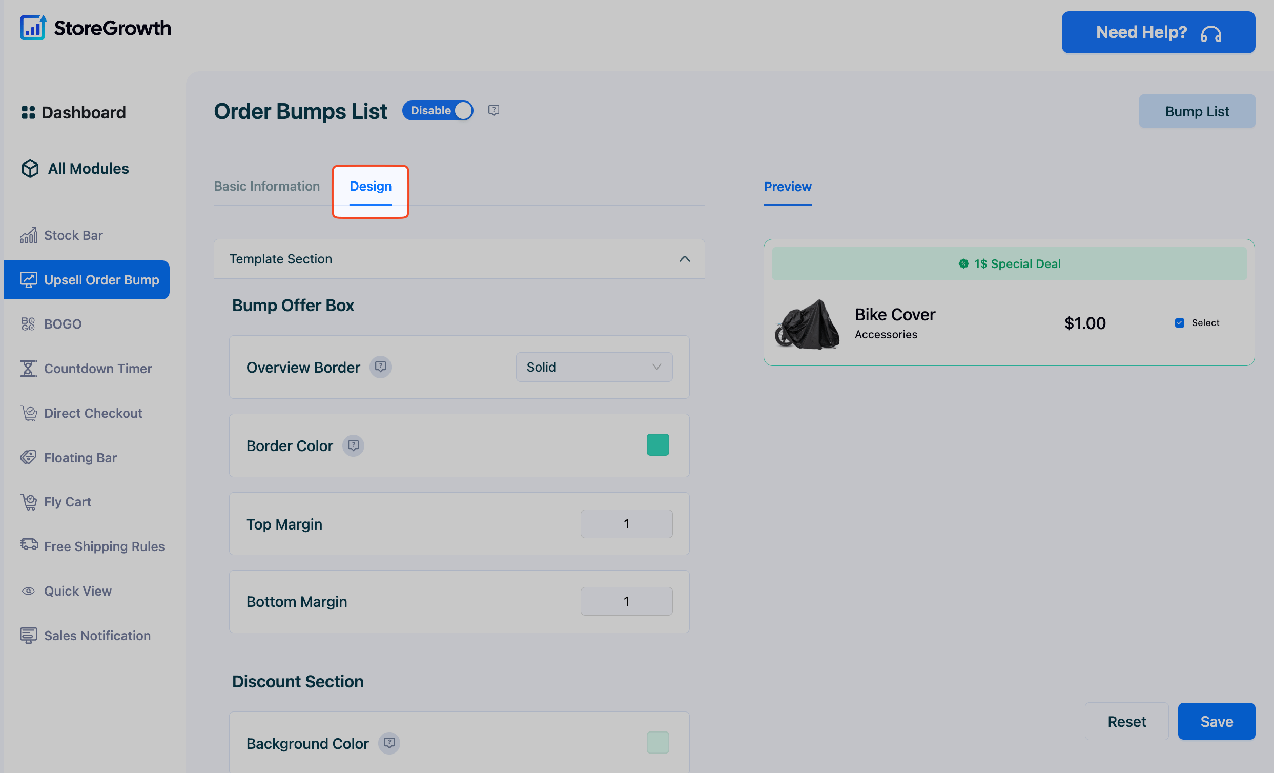 This image shows the offer section of the Upsell Order Bump Module in StoreGrowth - Sales Booster for WooCommerce