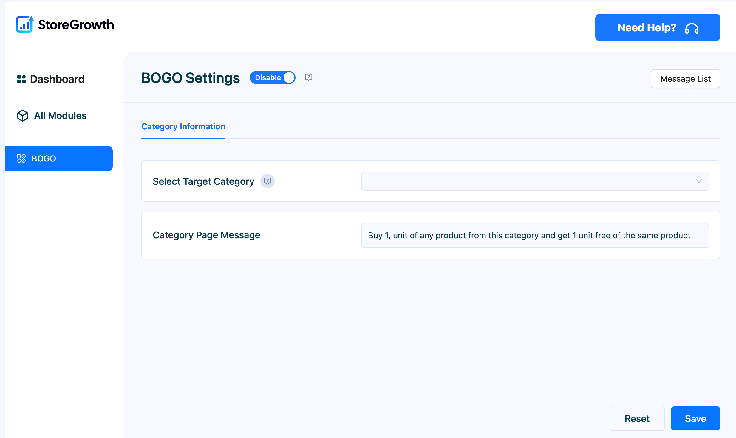 This image shows how to create one BOGO deals message