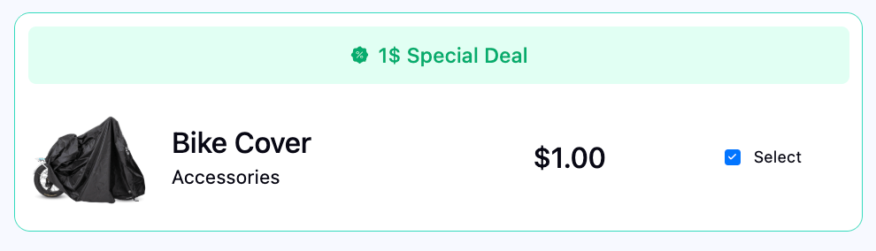 This image shows the order bump in the Upsell Order Bump Module in StoreGrowth - Sales Booster for WooCommerce