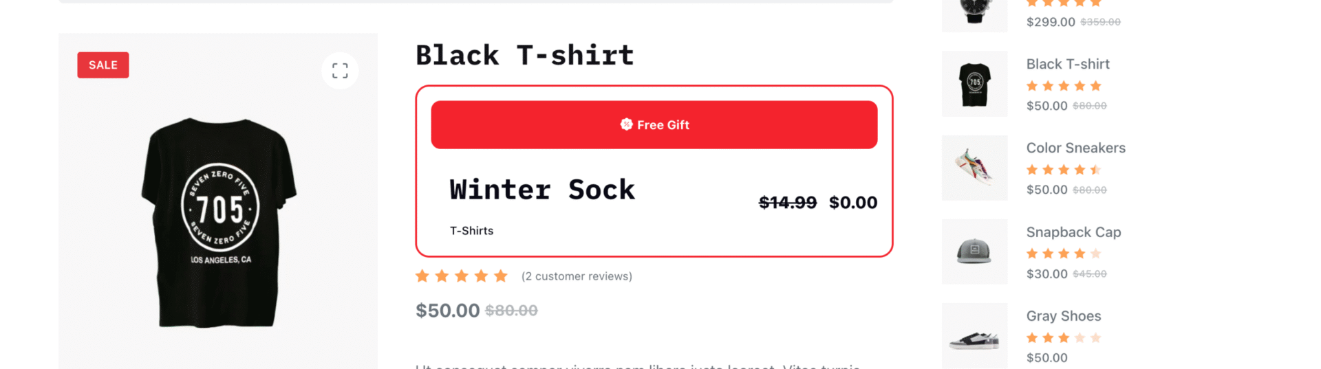 This image shows a BOGO Deal showing the storefront