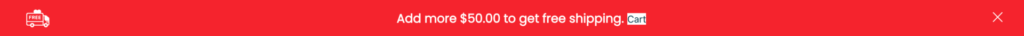 Free Shipping Bar module in StoreGrowth