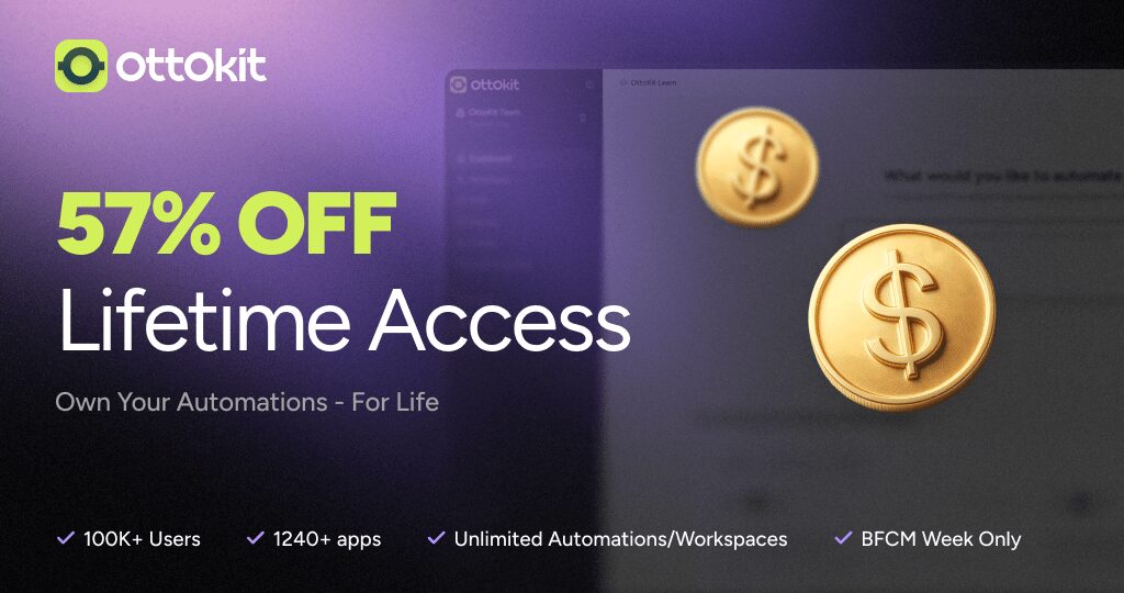 Best WordPress Black Friday & Cyber Monday Deals – Get 57% OFF Lifetime Access of Ottokit