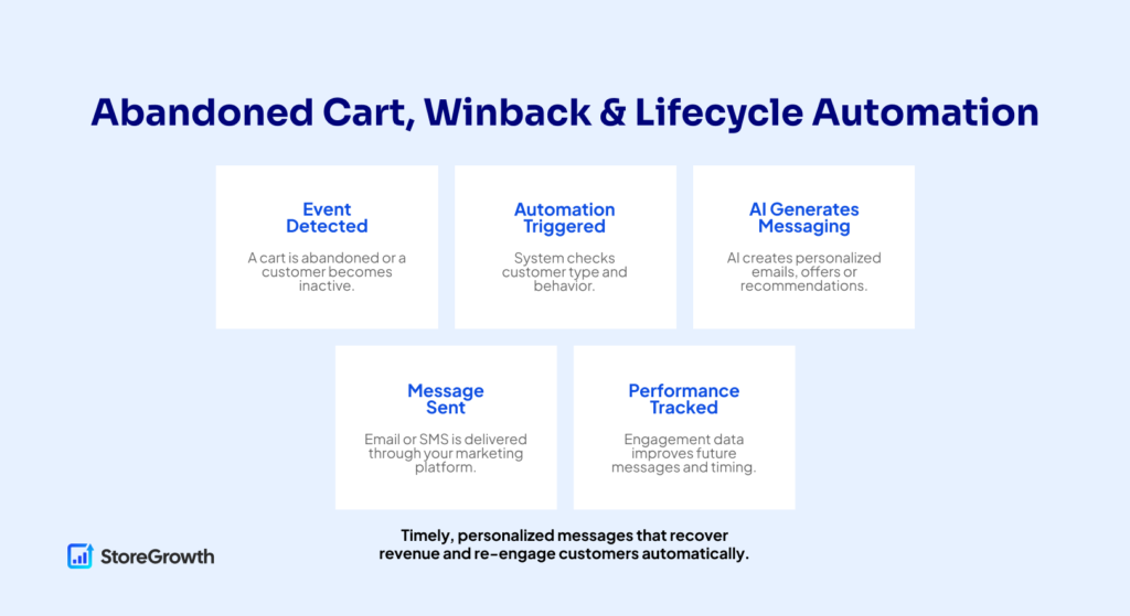 Abandoned Cart, Winback & Lifecycle Automation Workflow