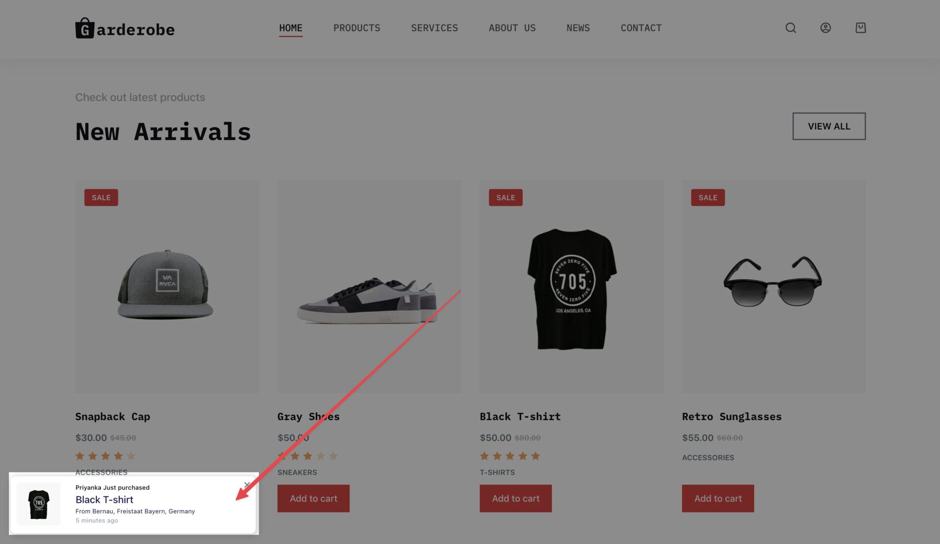 Real time sales notification in WooCommerce stores